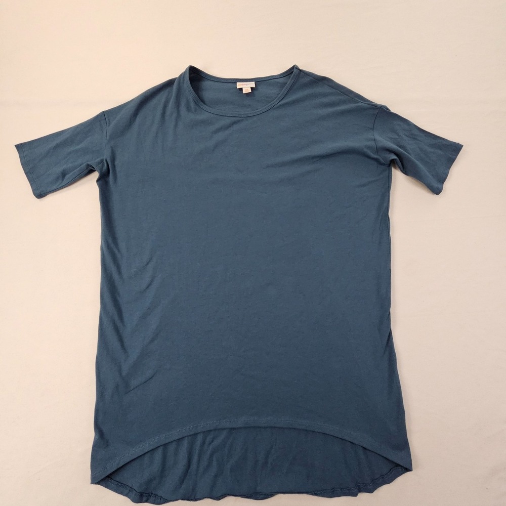 LuLaRoe Simply Comfortable Blue Short Sleeve Cotton Spandex T-Shirt Women's XS